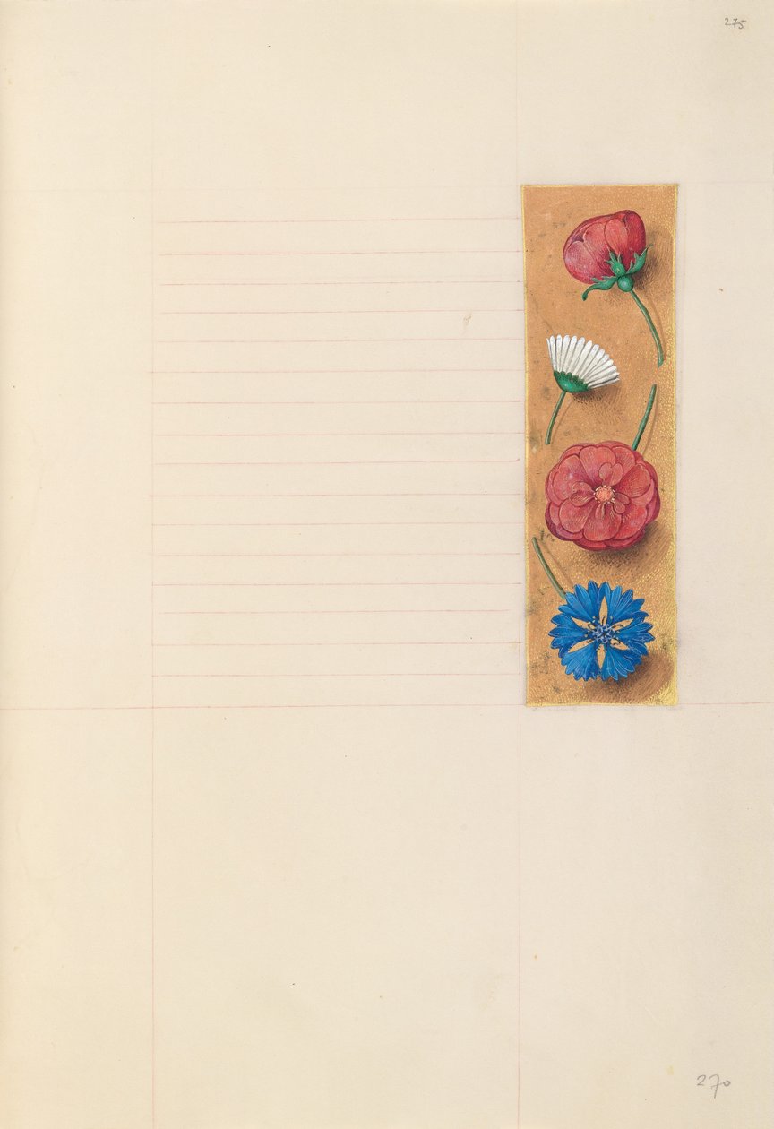 Timmar av drottning Isabella den katolska, drottning av Spanien:  Fol. 275r av Master of the First Prayerbook of Maximillian