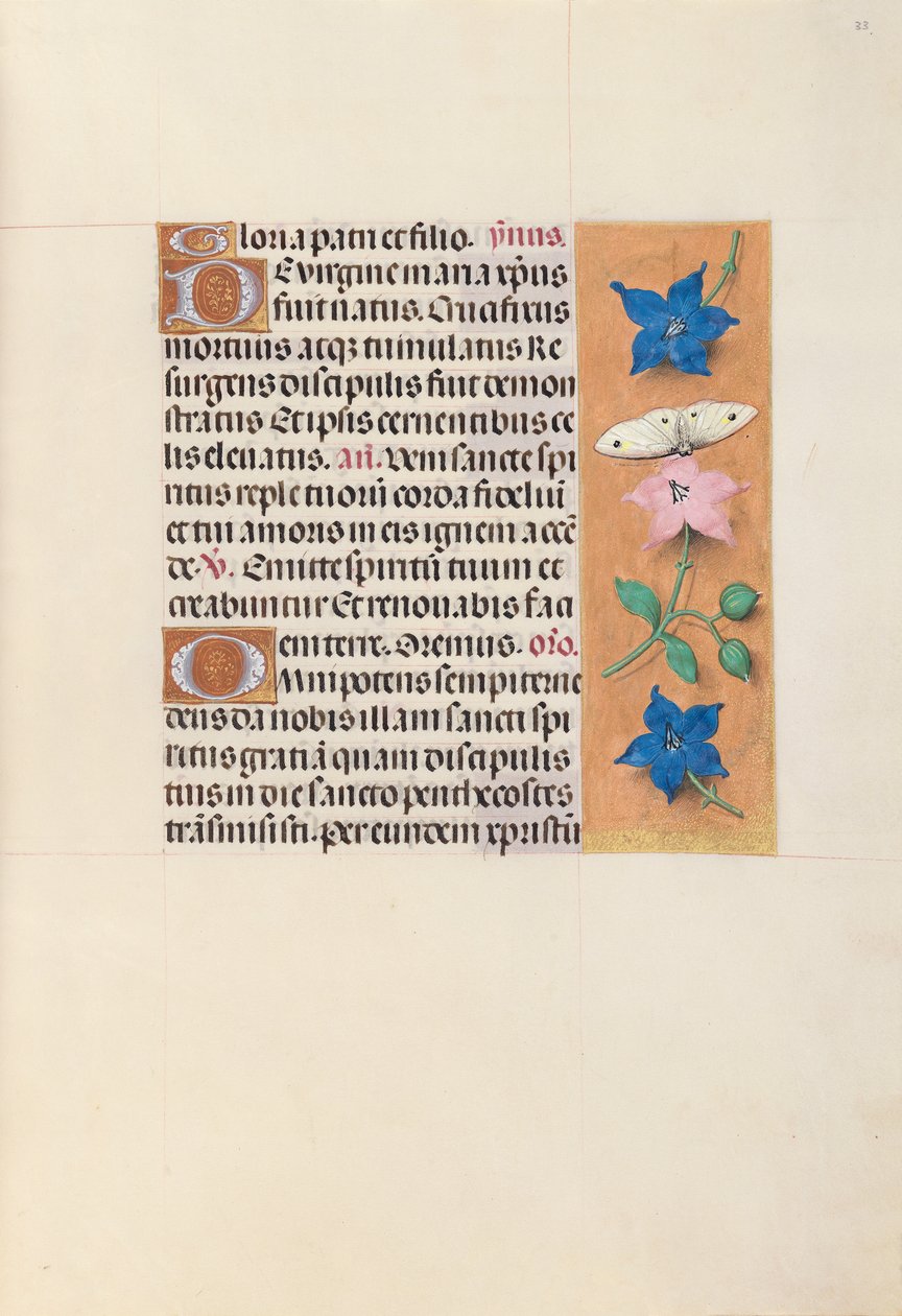 Hours of Queen Isabella the Catholic, Queen of Spain: Fol. 33r, c. 1500. av Master of the First Prayerbook of Maximillian
