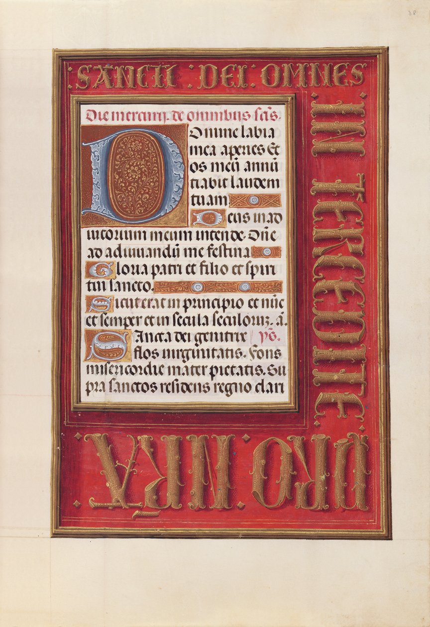 Hours of Queen Isabella the Catholic, Queen of Spain: Fol. 38r, c. 1500. av Master of the First Prayerbook of Maximillian