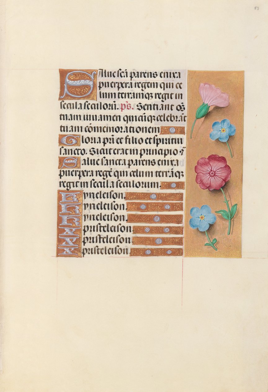 Hours of Queen Isabella the Catholic, Queen of Spain: Fol. 89r, c. 1500. av Master of the First Prayerbook of Maximillian