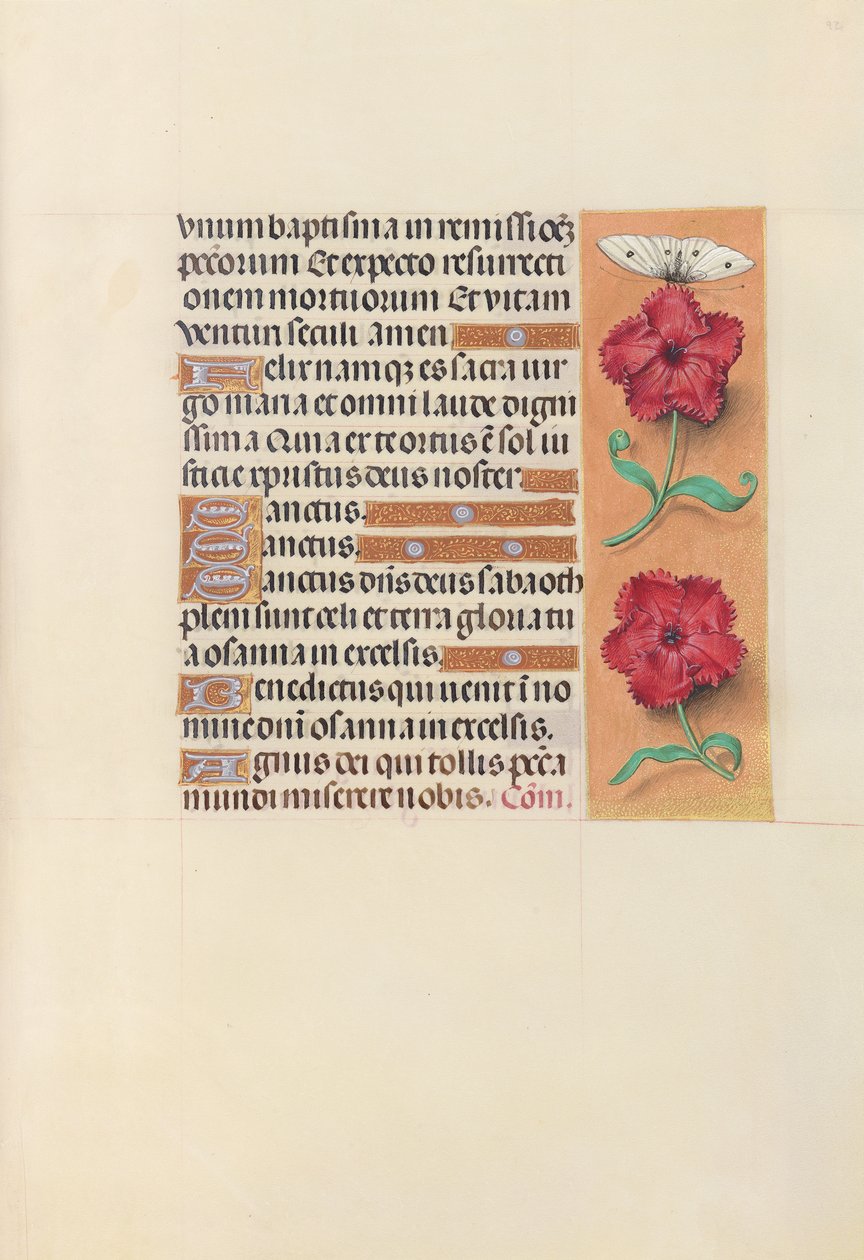 Hours of Queen Isabella the Catholic, Queen of Spain: Fol. 92r, c. 1500. av Master of the First Prayerbook of Maximillian
