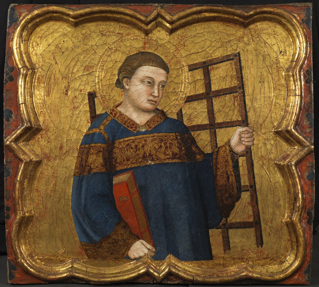 St. Lawrence, ca 1335 (tempera och bladguld på panel) av Master of the Fogg Pieta
