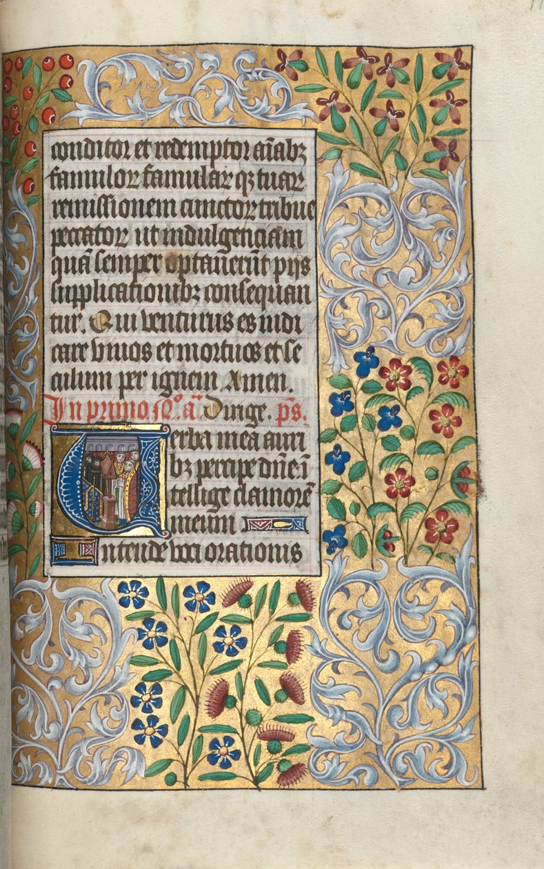 Tidsbok Användning av Rouen: fol. 110r, Mässa för de döda inledningsvis, ca. 1470. av Master of the Geneva Latini