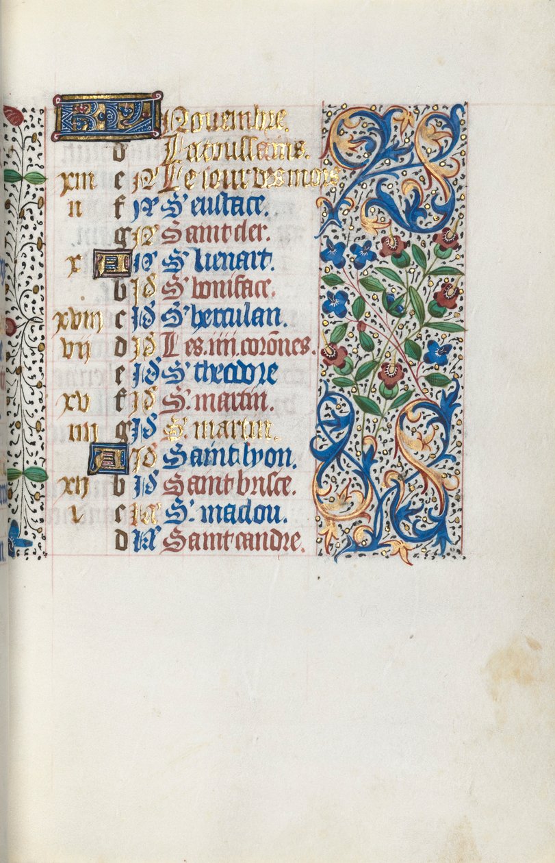 Tidsbok Användning av Rouen: fol. 111r, c. 1470. av Master of the Geneva Latini