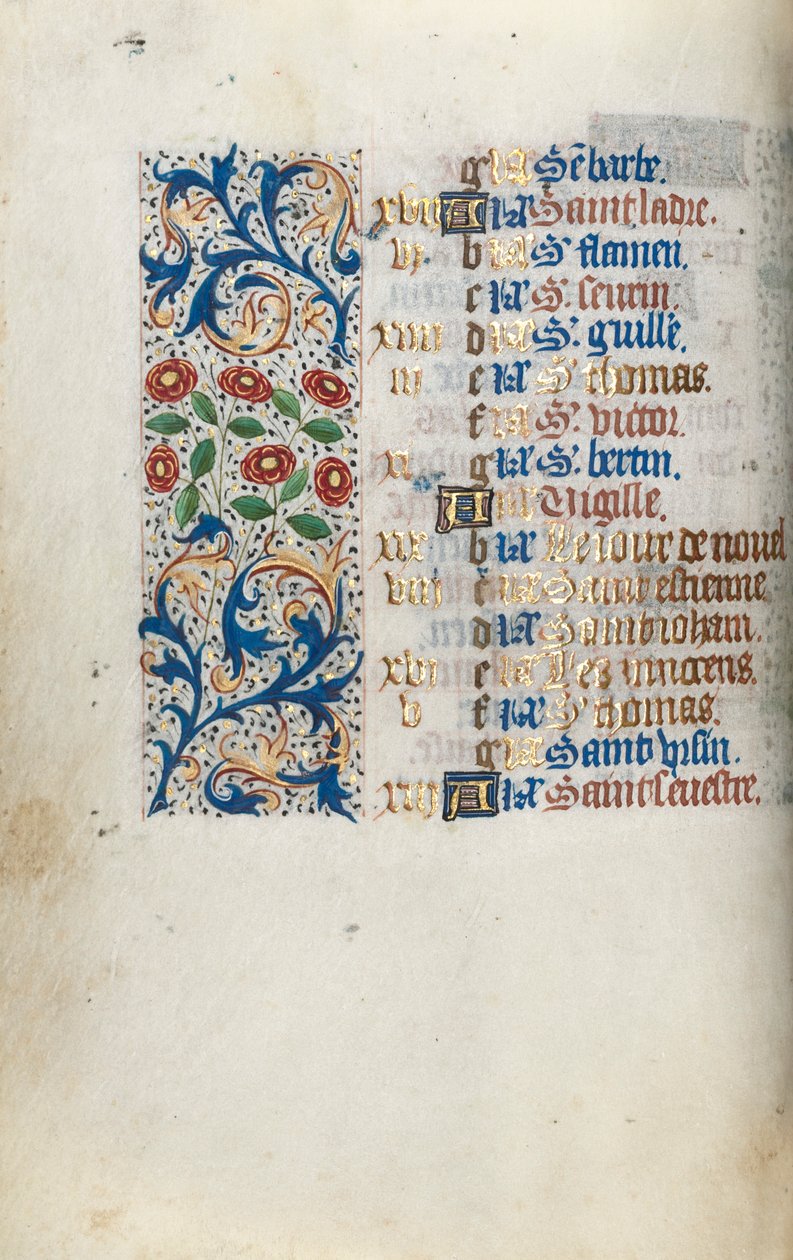 Tidsbok Användning av Rouen: fol. 12v, c. 1470. av Master of the Geneva Latini