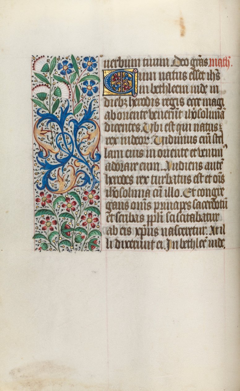 Tidsbok Användning av Rouen: fol. 16v, c. 1470. av Master of the Geneva Latini