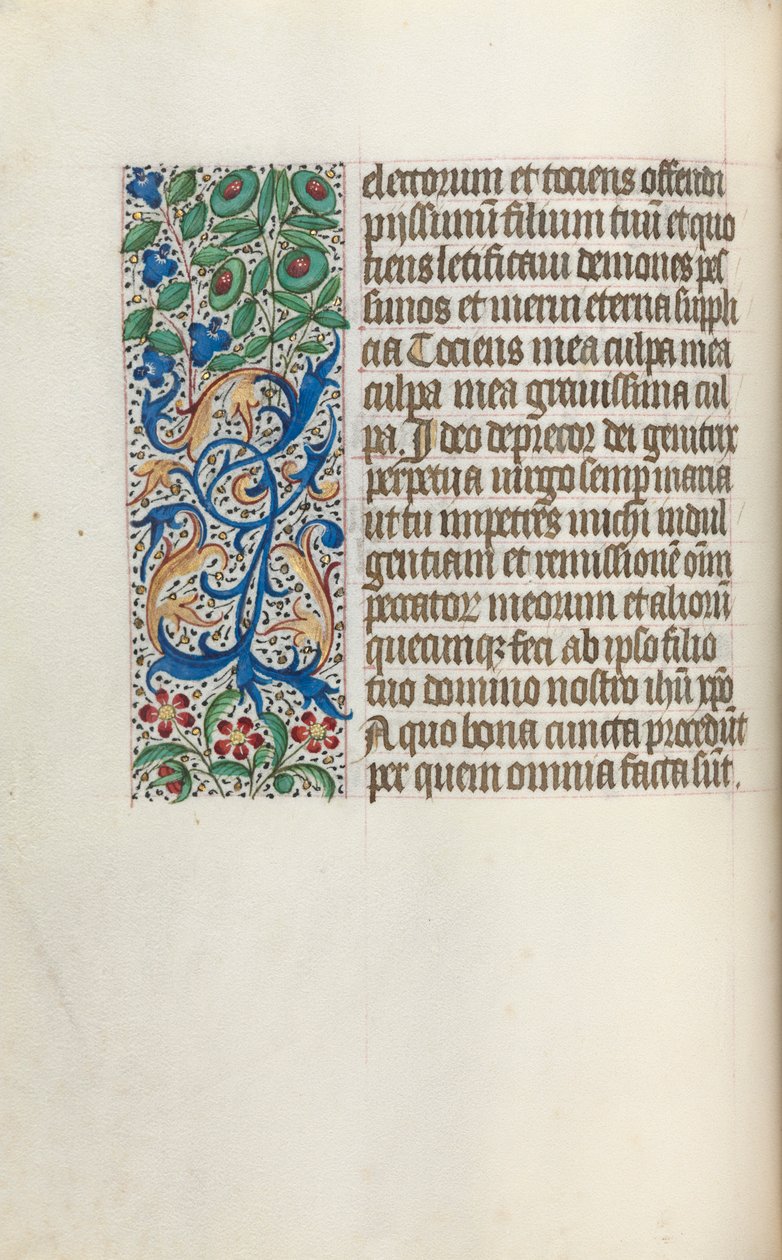 Tidsbok Användning av Rouen: fol. 25v, c. 1470. av Master of the Geneva Latini
