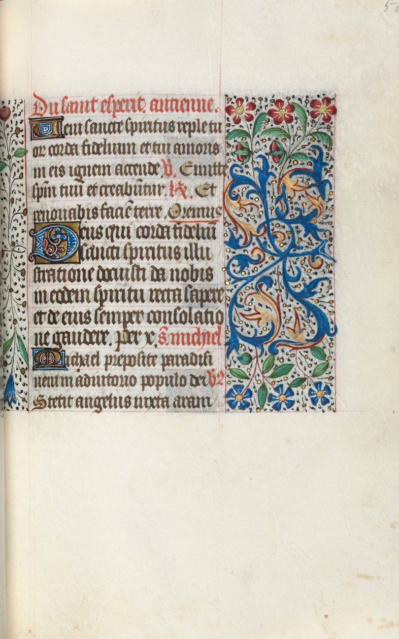 Tidsbok Användning av Rouen: fol. 50r, c. 1470. av Master of the Geneva Latini