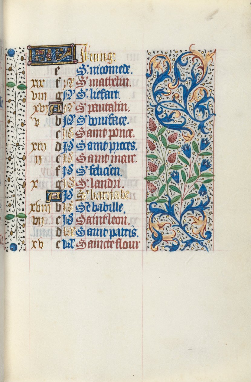 Tidsbok Användning av Rouen: fol. 51r, c. 1470. av Master of the Geneva Latini