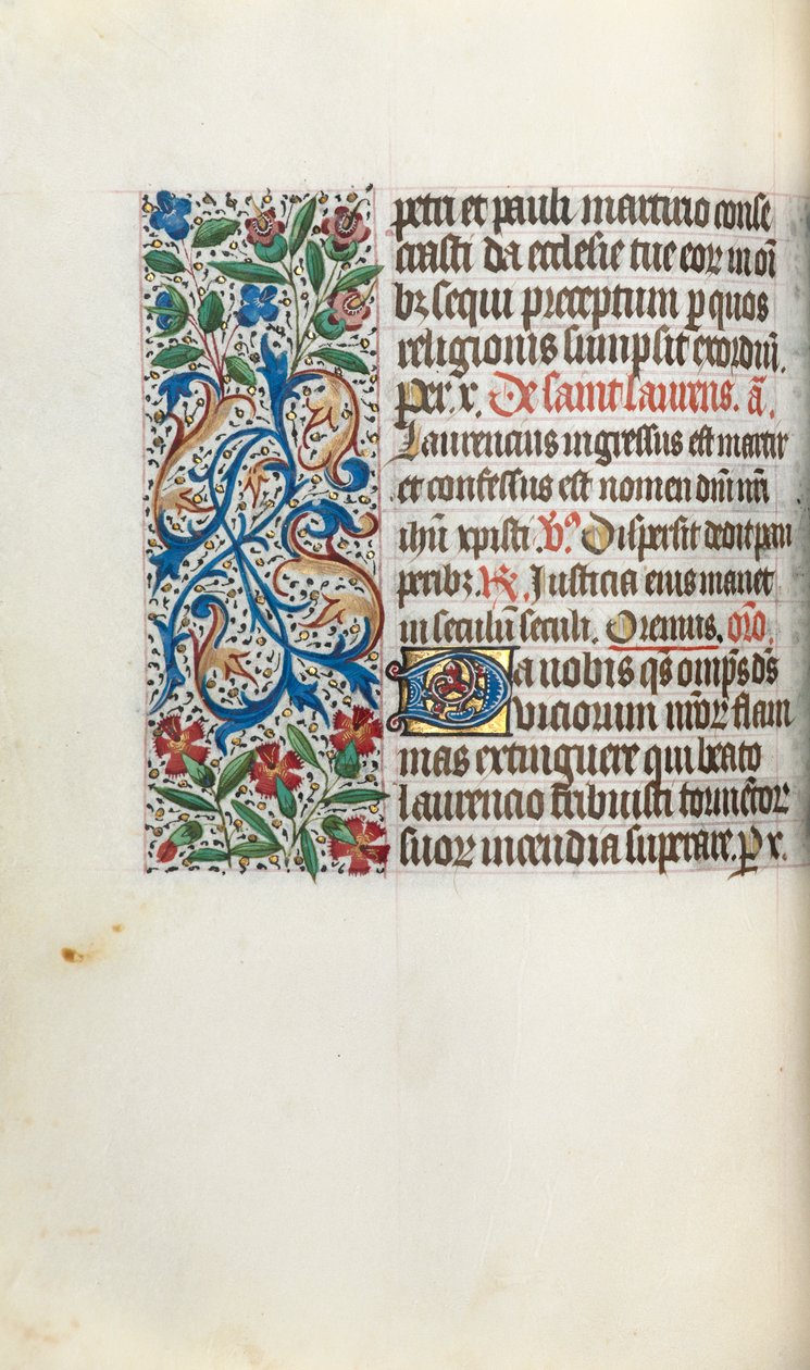 Tidsbok Användning av Rouen: fol. 51v, c. 1470. av Master of the Geneva Latini