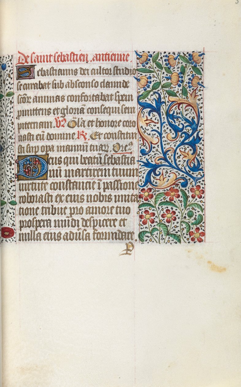 Tidsbok Användning av Rouen: fol. 52r, c. 1470. av Master of the Geneva Latini