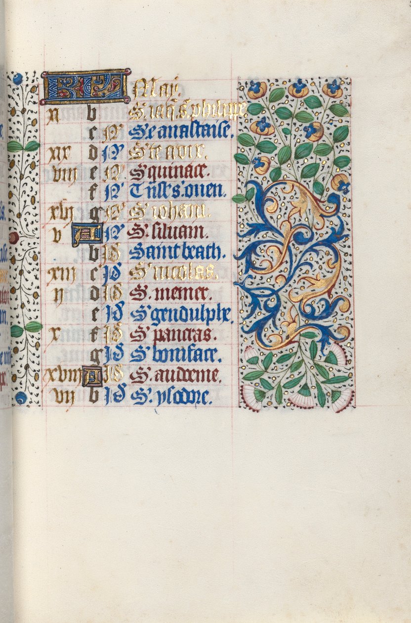 Tidsbok Användning av Rouen: fol. 5r, c. 1470. av Master of the Geneva Latini
