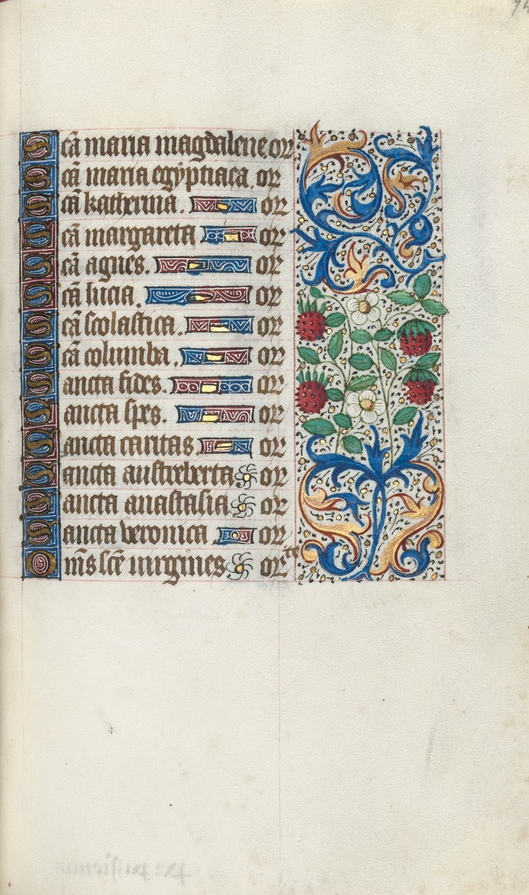 Tidsbok Användning av Rouen: fol. 94r, c. 1470. av Master of the Geneva Latini