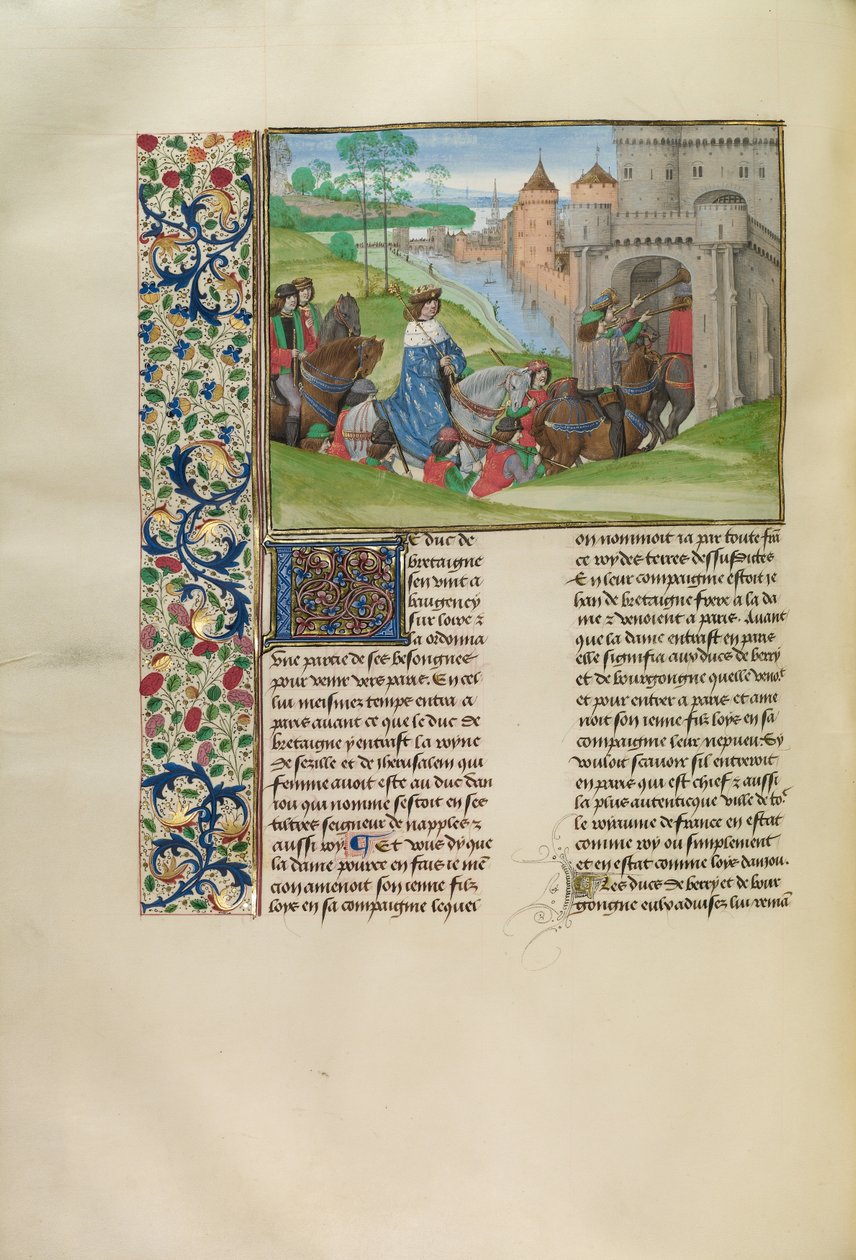 Ludvig av Anjou anländer till Paris av Master of the Getty Froissart