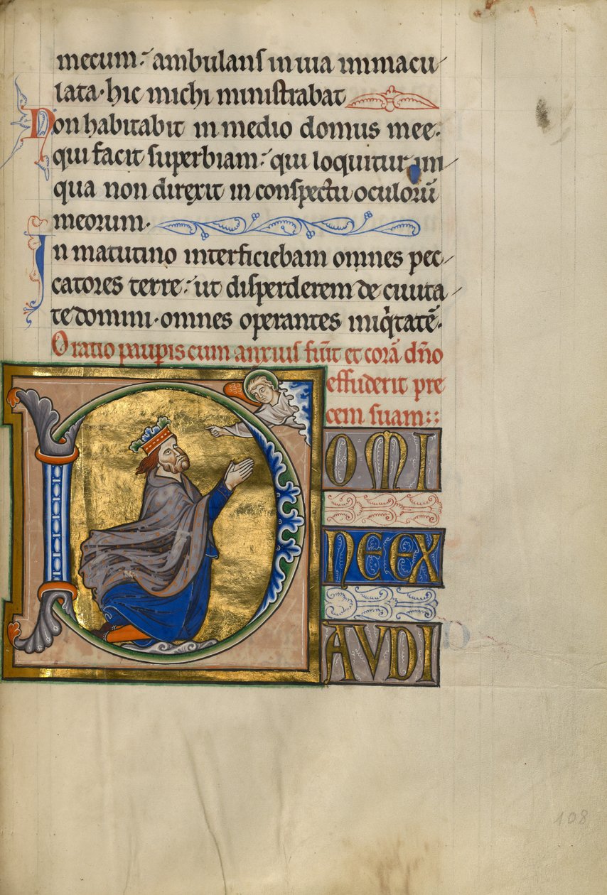 Initial D: David i bön av Master of the Ingeborg Psalter