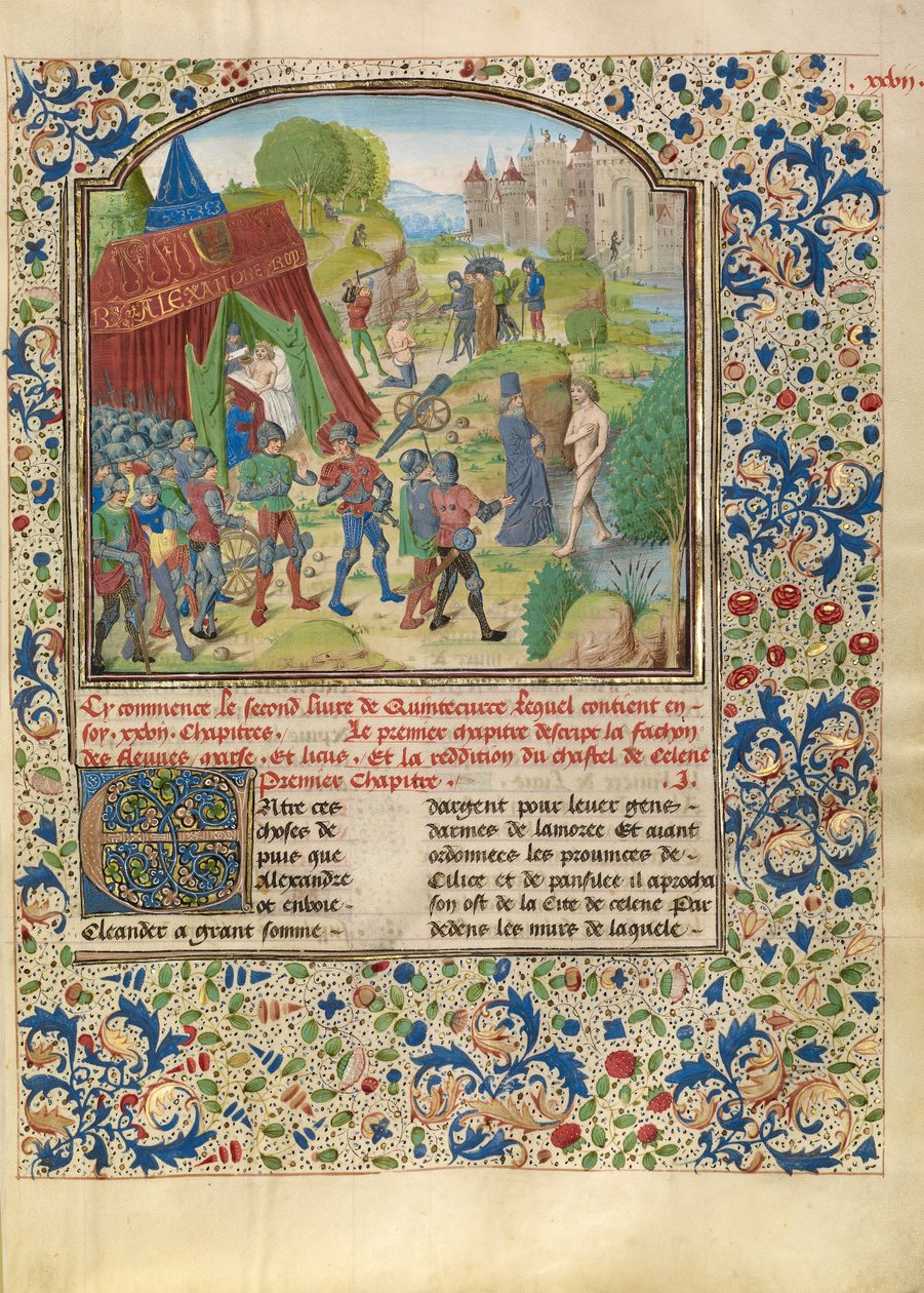 Alexanders sjukdom vid Cydnusfloden och Sisinnes död av Master of the Jardin de vertueuse consolation