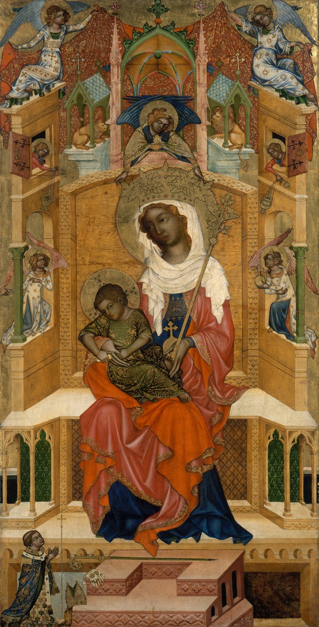 Mary Enthroned with the Child Glatz Madonna, ca 1350 av Master of the Kaufmann Crucifixion