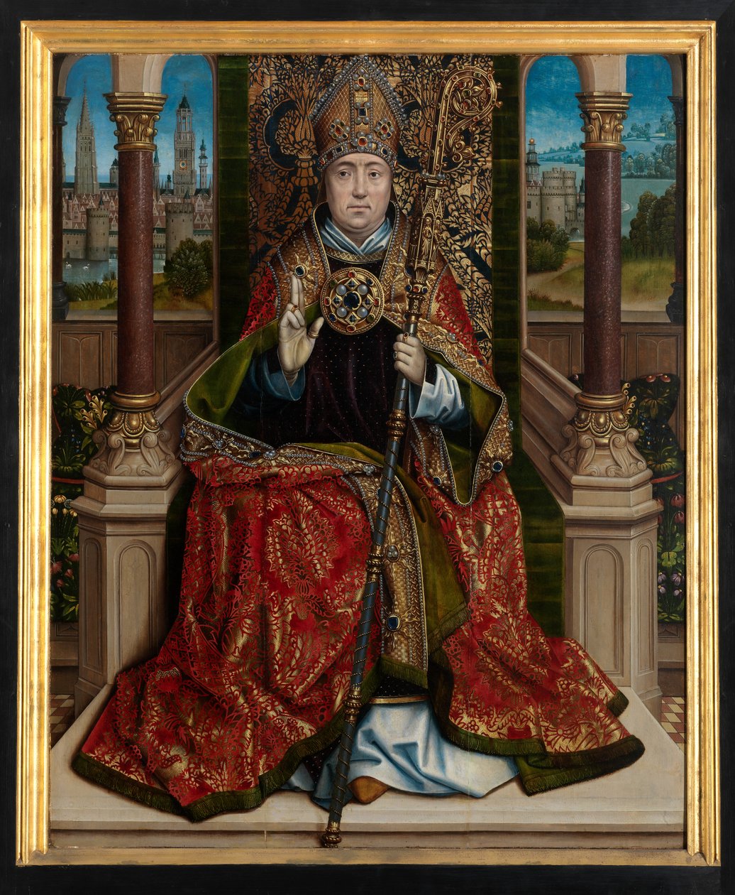 Centralpanel av Saint Nicholas altartavla, ca 1486-93 (olja på panel) av Master of The Legend of St. Lucy