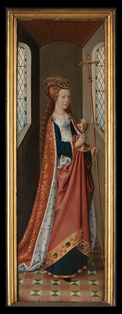 Allegorisk figur av kyrkan, från legenden om St. Ursula av Master of the Legend of St. Ursula