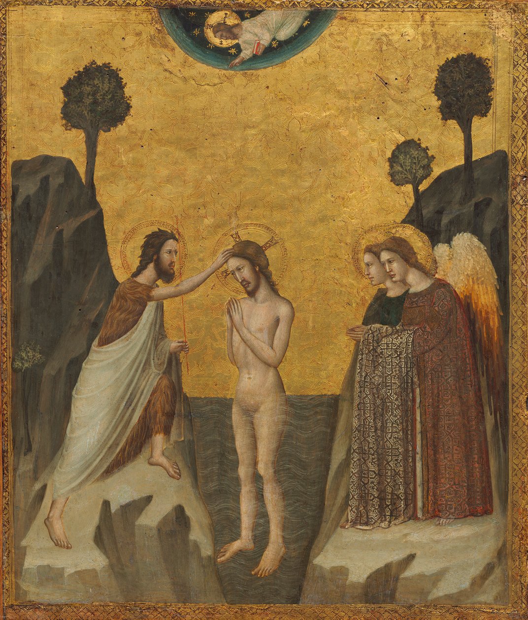 The Baptism of Christ, c.1330/1340 (tempera på panel) av Master of the Life of Saint John the Baptist