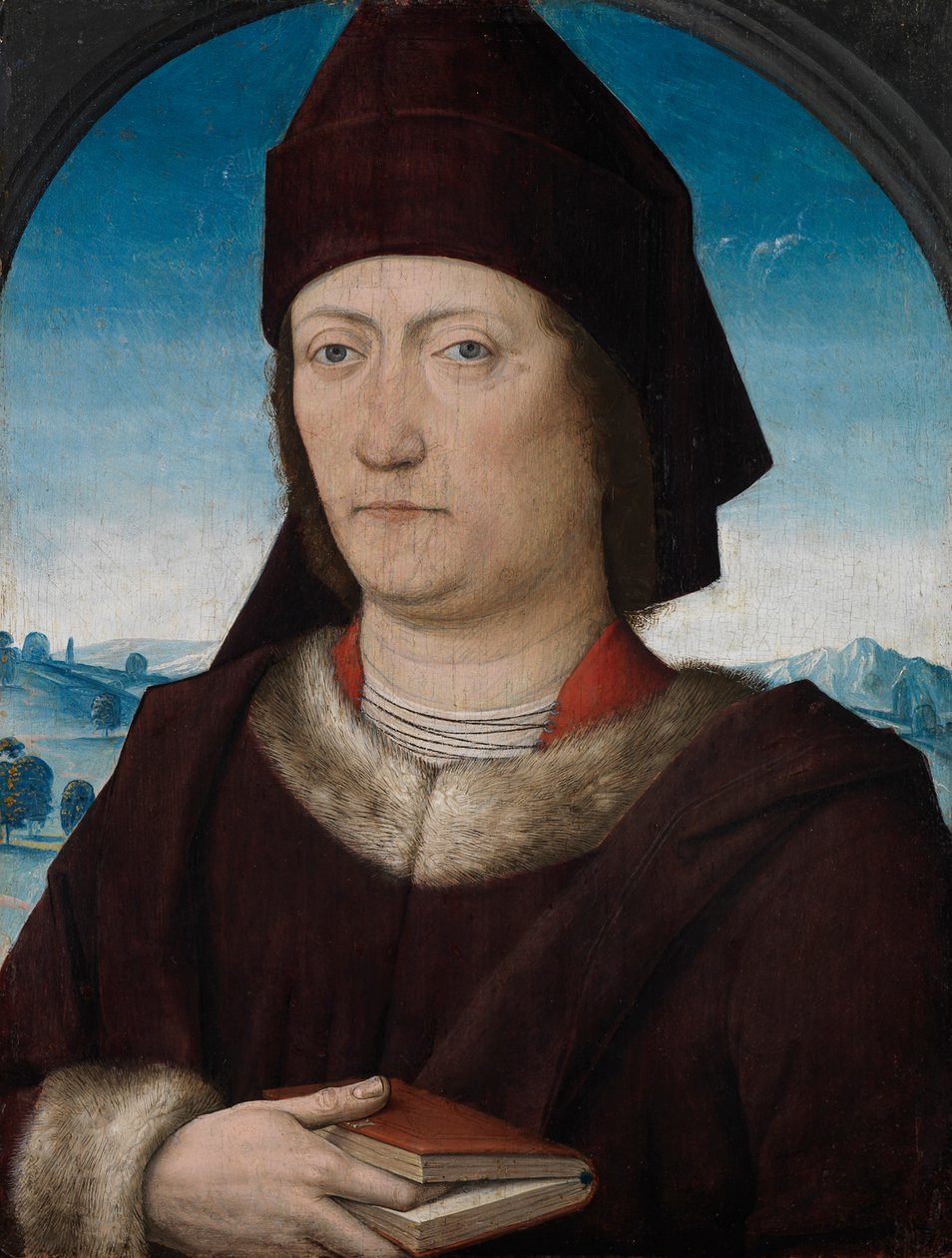 Porträtt av en akademiker av Master of the Life of the Virgin