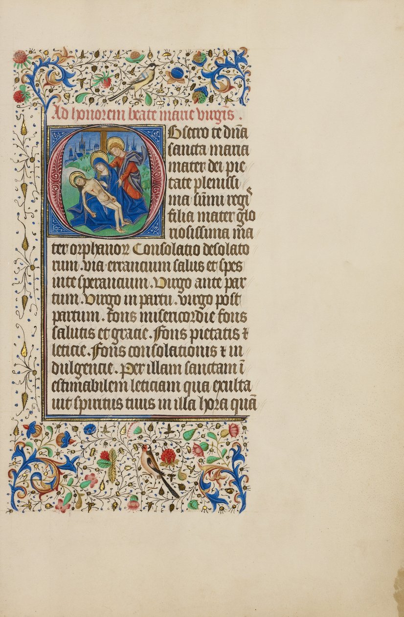 Inledande O: Pietà med Johannes evangelisten av Master of the Llangattock Hours