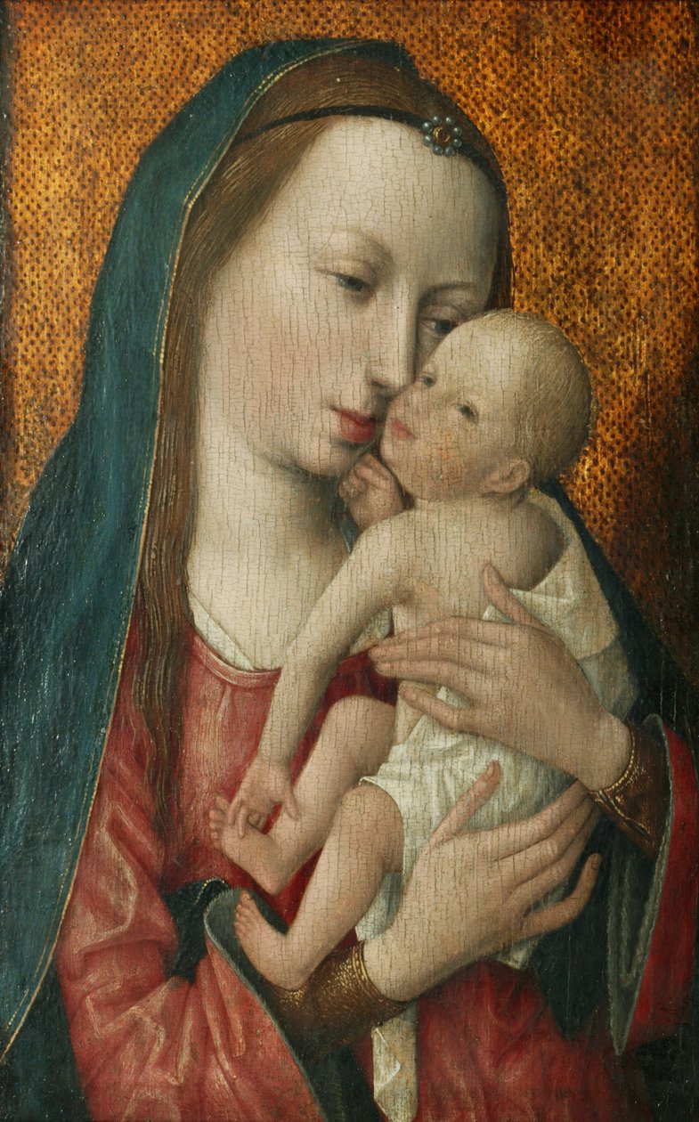 Jungfru och barn, ca 1475-1500 (olja på panel) av Master of the Magdalen Legend