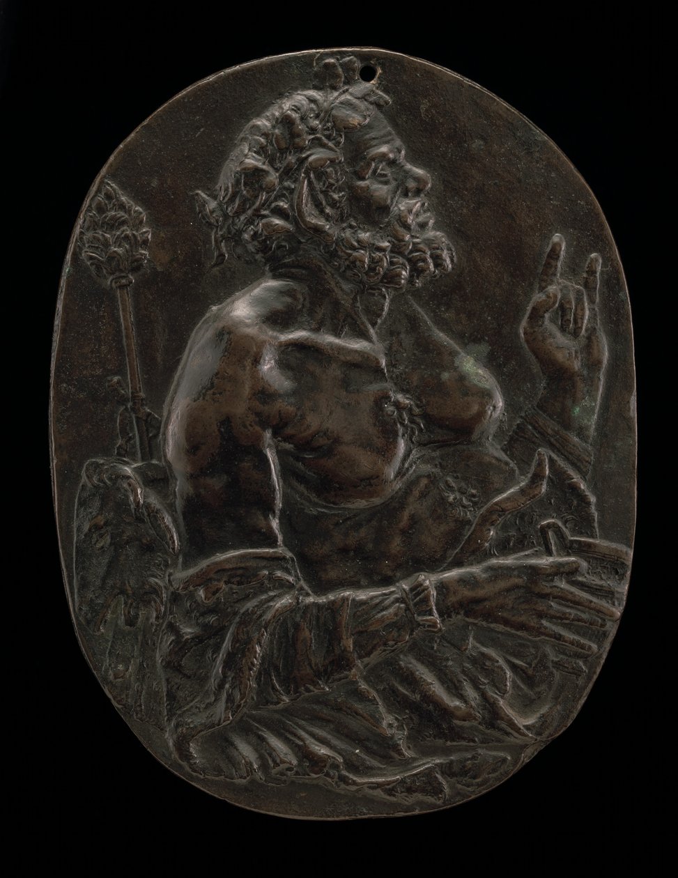 En satyr, sent 1400-tal eller tidigt 1500-tal. av Master of the Martelli Mirror