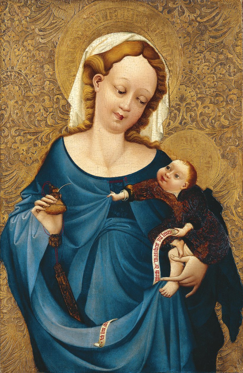 Madonna med bläckhuset, ca 1430 av Master of the Middle Rhine