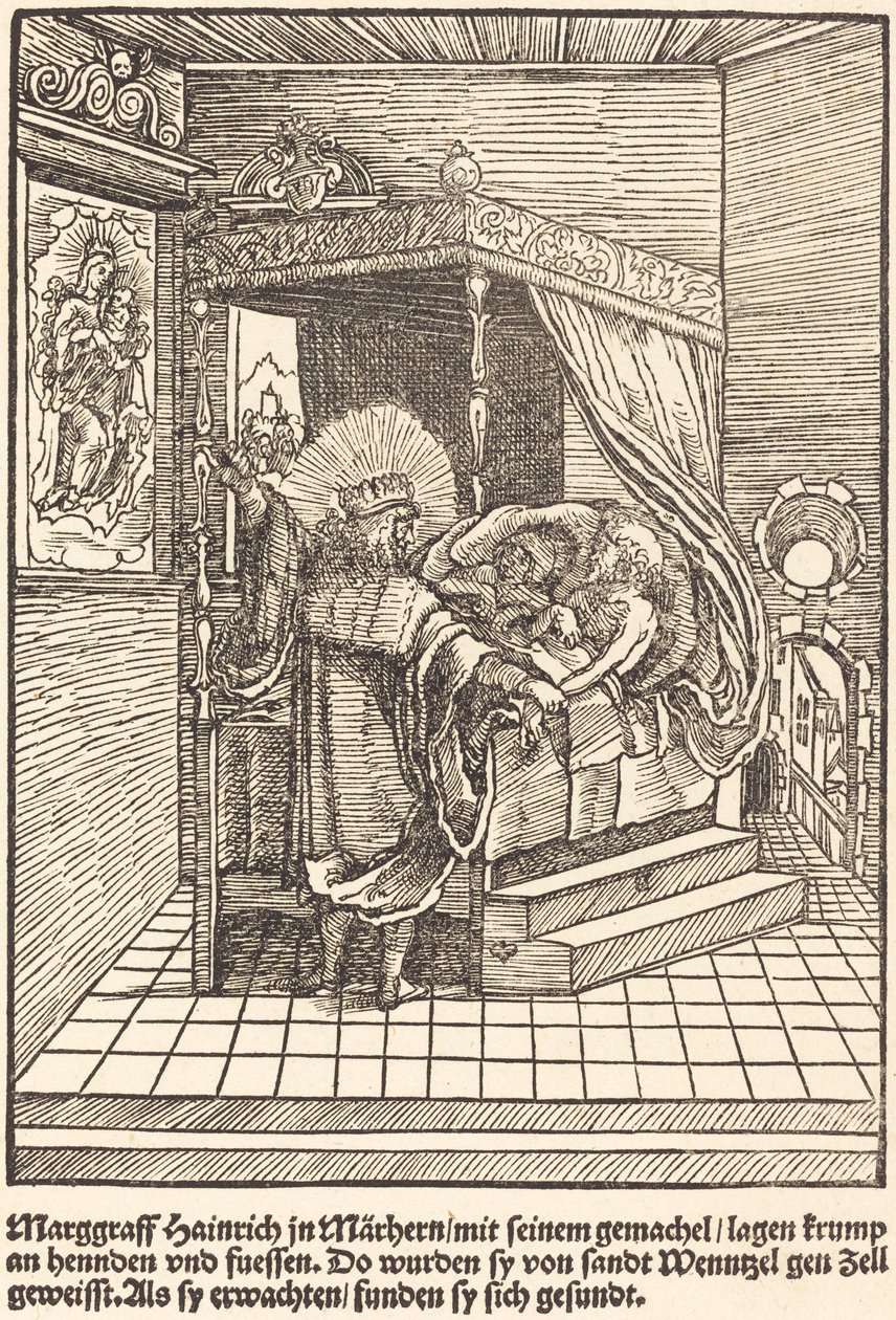 Marggraff Hainrich i Marhern av Master of the Miracles of Mariazell