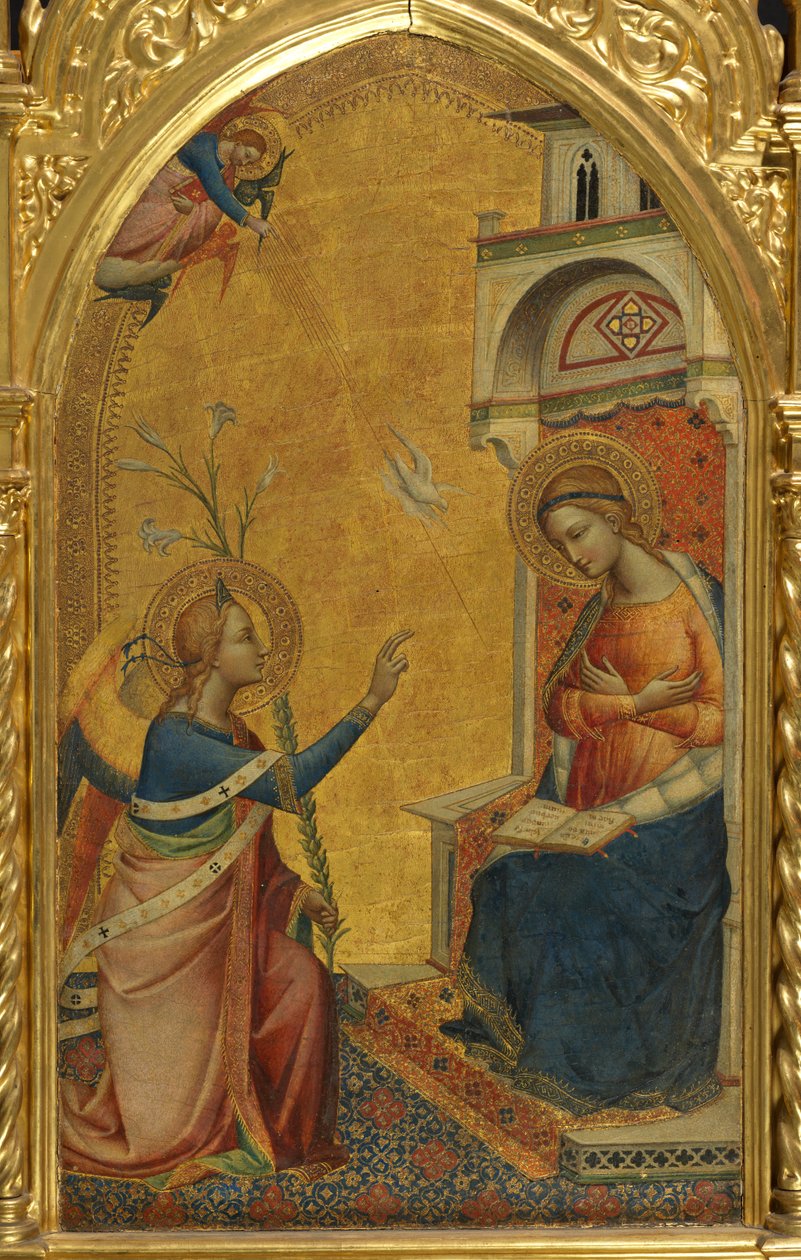 Annunciation, c.1350-75 (tempera på panel) av Master of the Misericordia (attr.to)