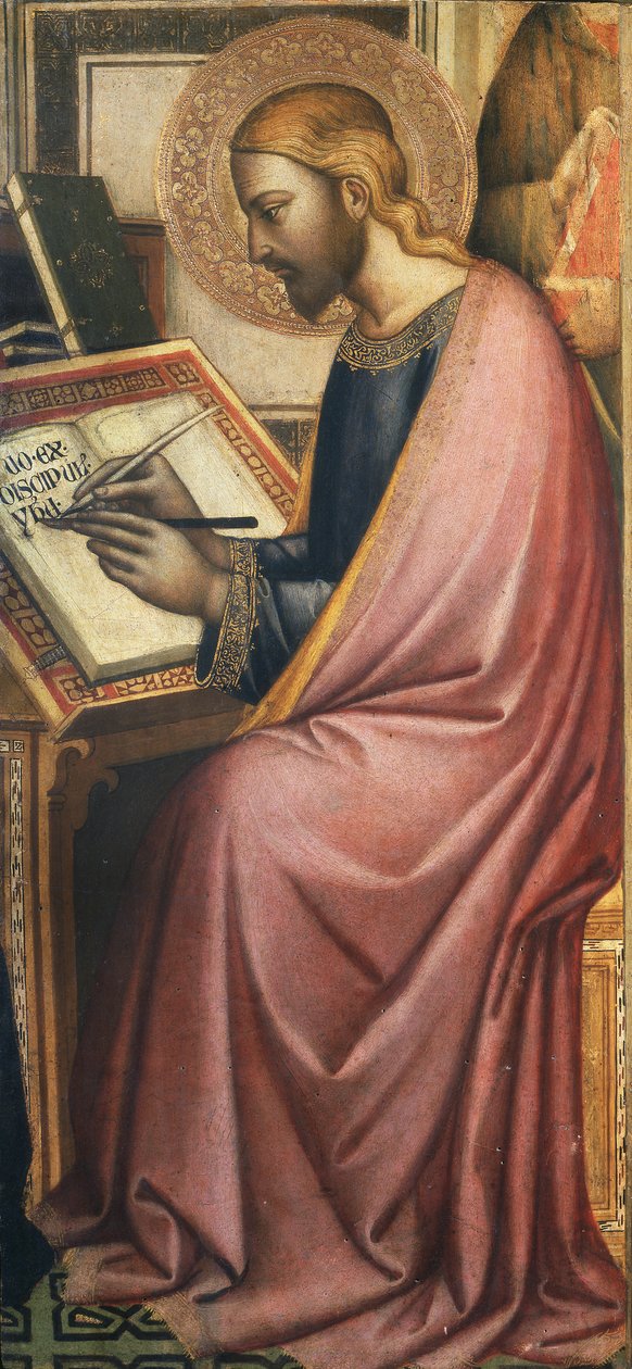 Evangelistskrivande av Master of the Misericordia