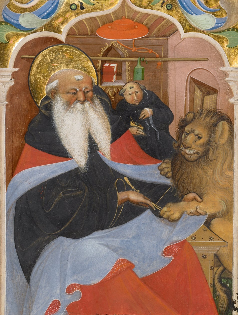 Sankt Jerome som tar ut en tagg från en leontass av Master of the Murano Gradual