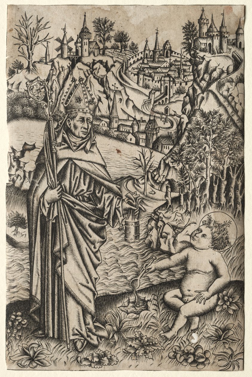 Augustinus och barnet vid havet av Master of the Nuremberg Passion