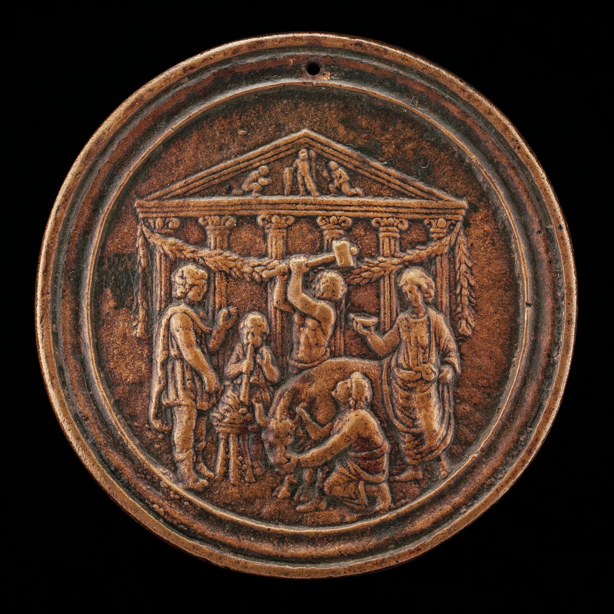 The Sacrifice of a Bull, fjärde kvartalet 1400-talet. av Master of the Orpheus Legend