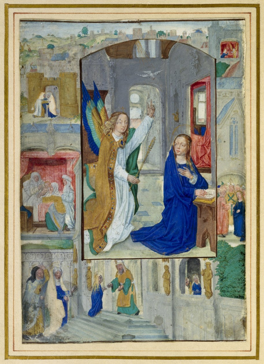 Budförkunnelsen, ur en timbok av Master of the Prayerbook