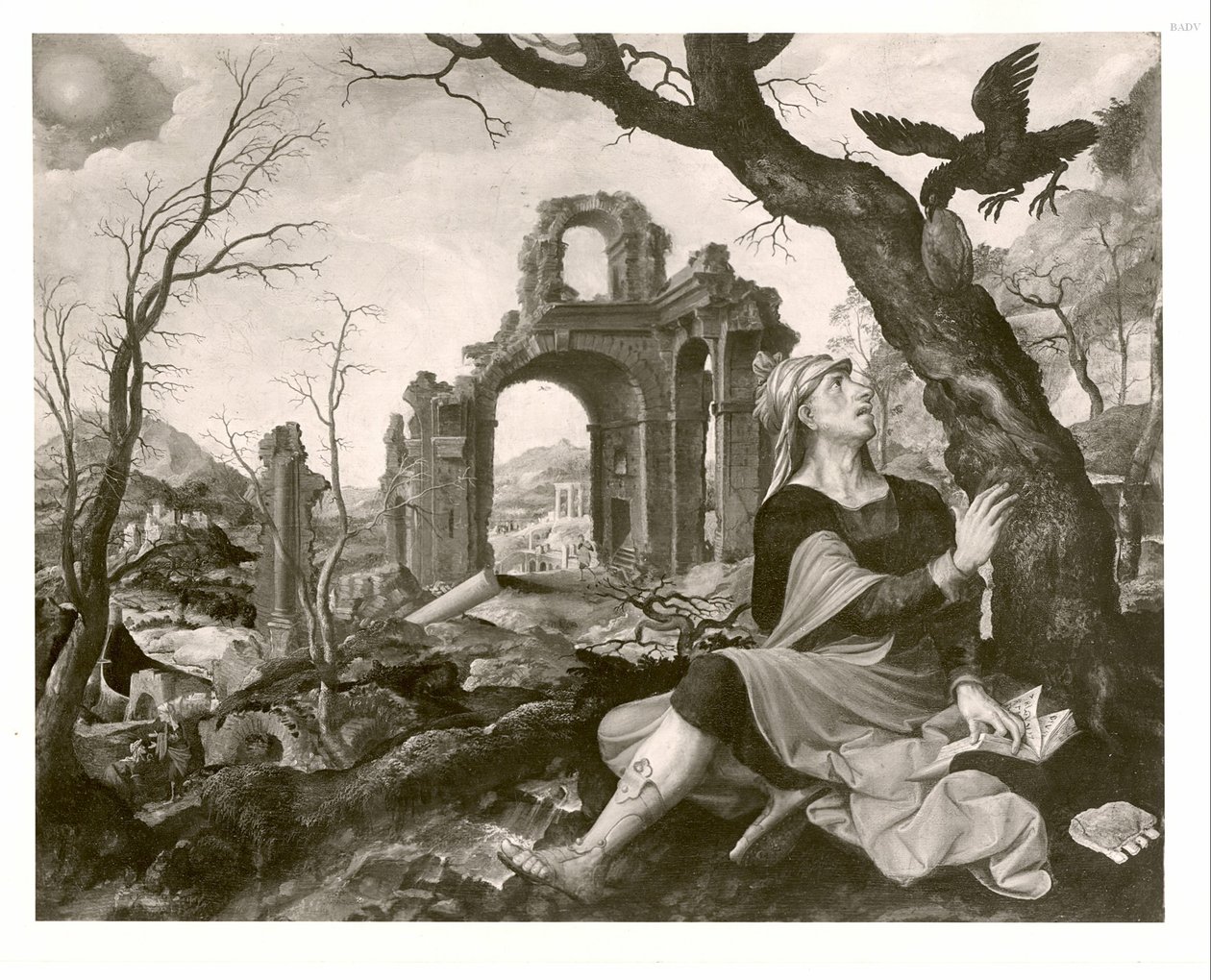 Holländska: Elias matad av korpen Elias matad av korpen av Master of the Prodigal Son