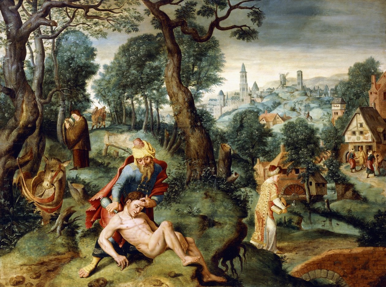 Liknelsen om den barmhärtige samariten, av Master of the Prodigal Son