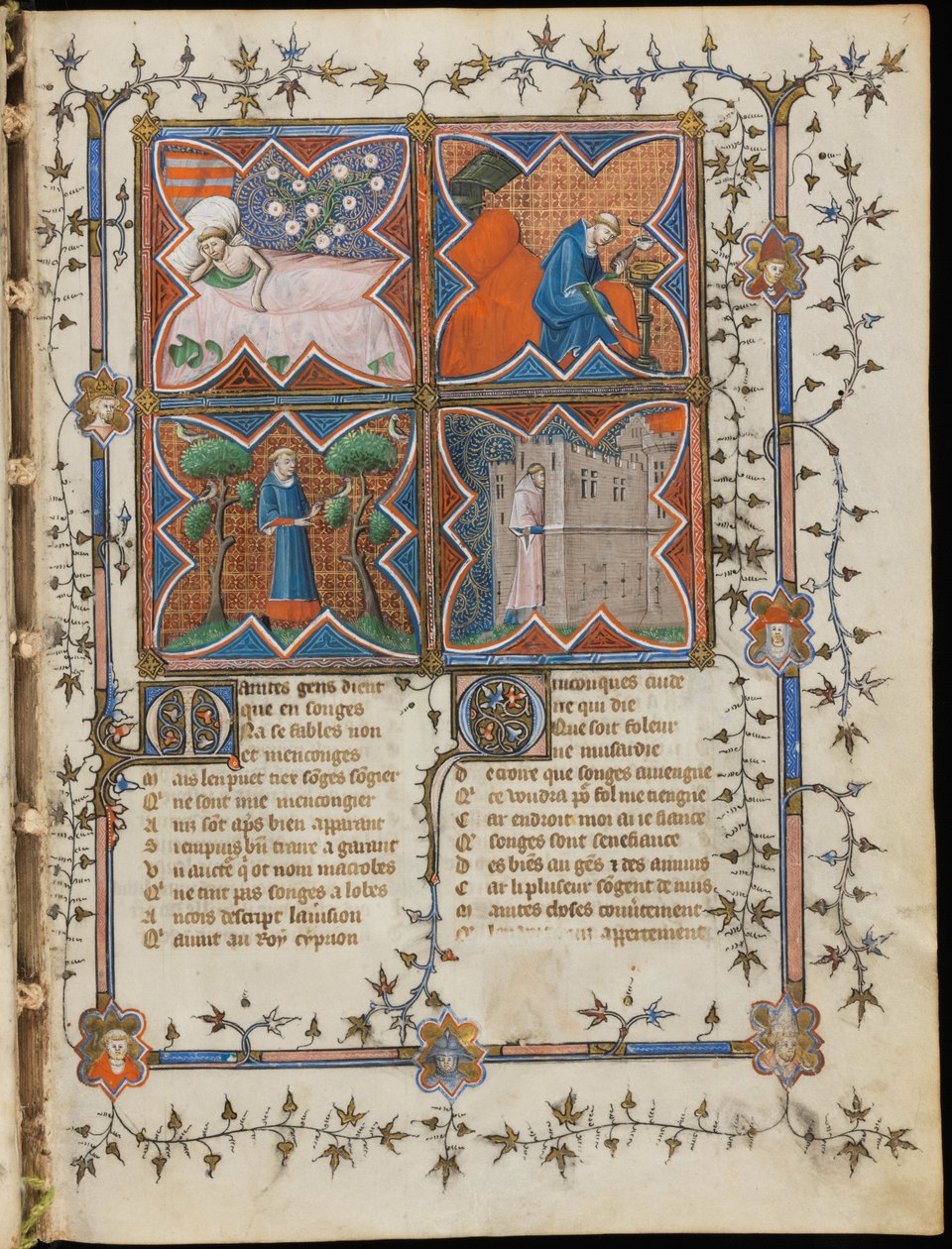 Miniatyr från ett manuskript av Roman de la Rose av Guillaume de Lorris och Jean de Meun, 1353 av Master of the Rose novels