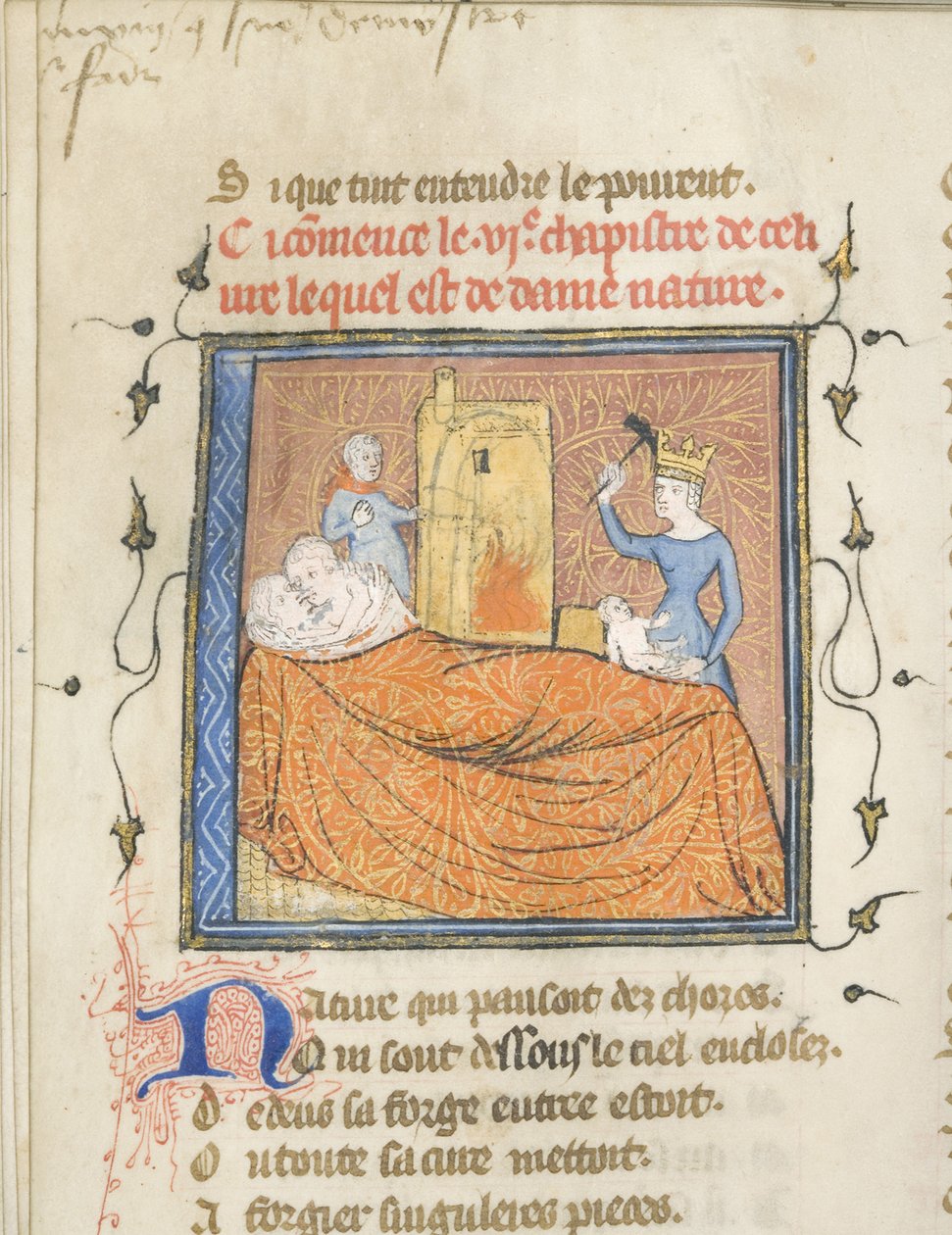 Miniatyr från ett manuskript av Roman de la Rose av Guillaume de Lorris och Jean de Meun, ca 1365 av Master of the Rose novels