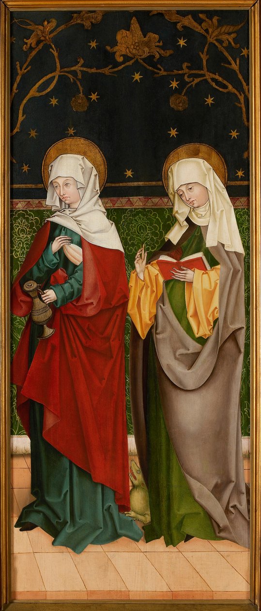 Saint Elizabeth av Ungern och Saint Margaret, ca 1485-1490. av Master of the Sacristy of Kaufbeuren