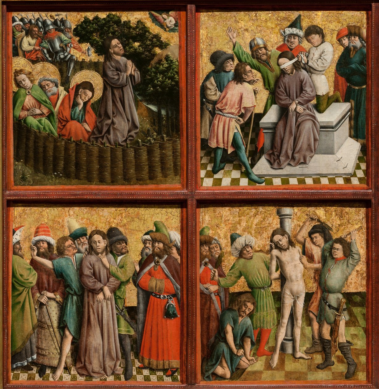 Altartavla med Kristi passion av Master of the Schlägl Altarpiece