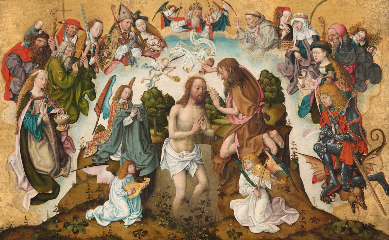 Kristi dop, ca. 14851500. av Master of the St Bartholomew Altarpiece