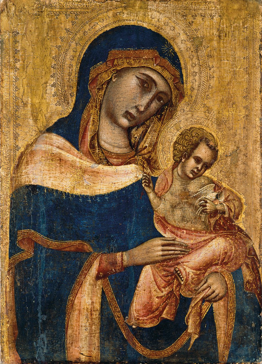 Madonna och barn, 1300-talets andra kvartal av Master of the Sterbini Diptych