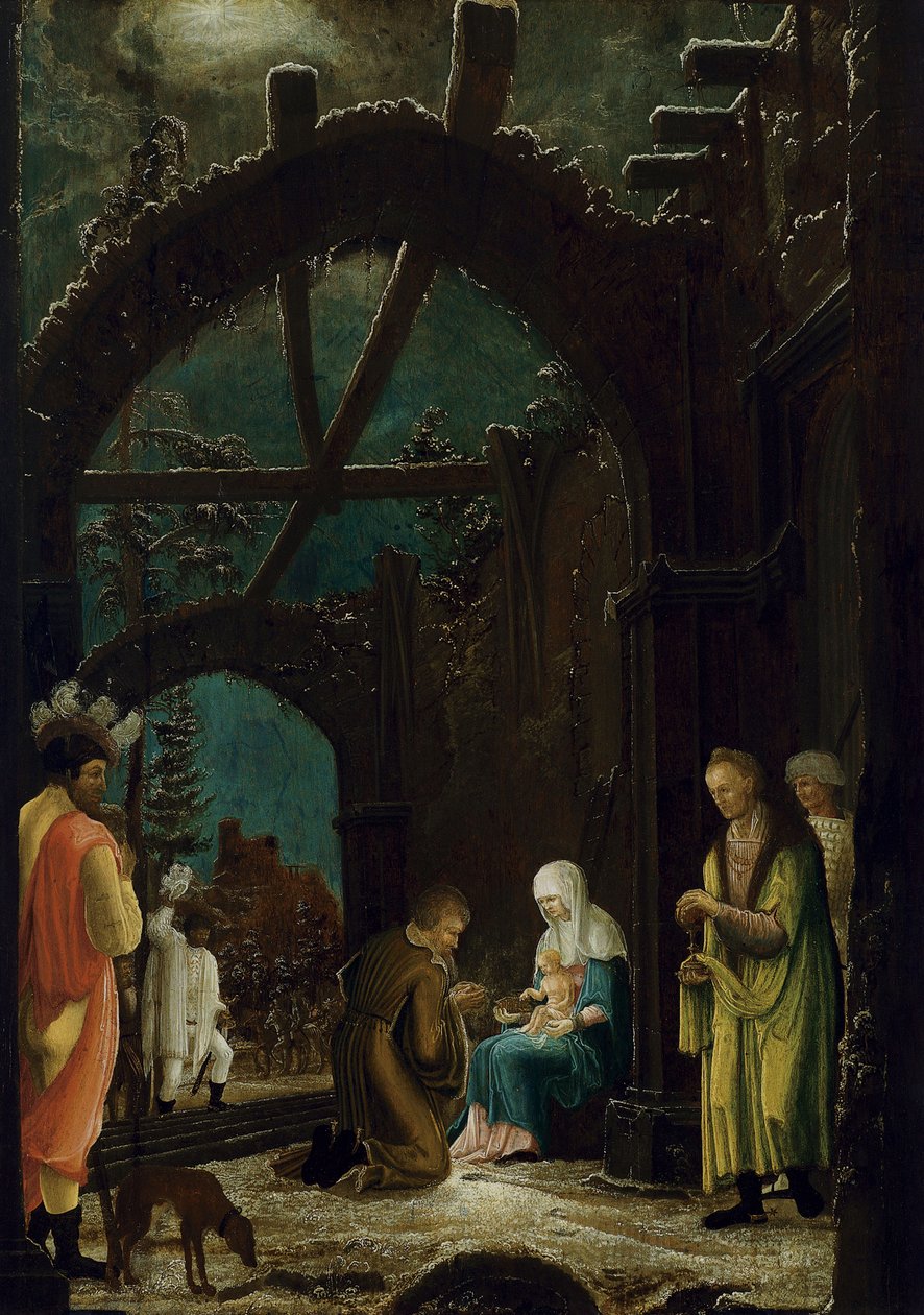 Tillbedjan av Magi av Master of the Thyssen Adoration