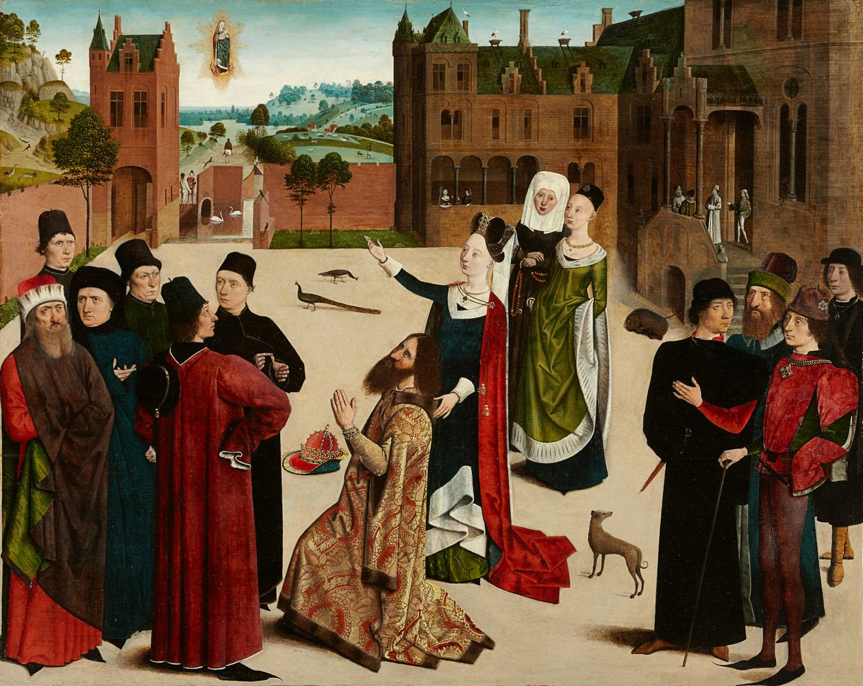 The Prophecy of the Tiburtine Sibyl, c.1473-c.1477 (målning på ekträ) av Master of the Tiburtine Sibyl