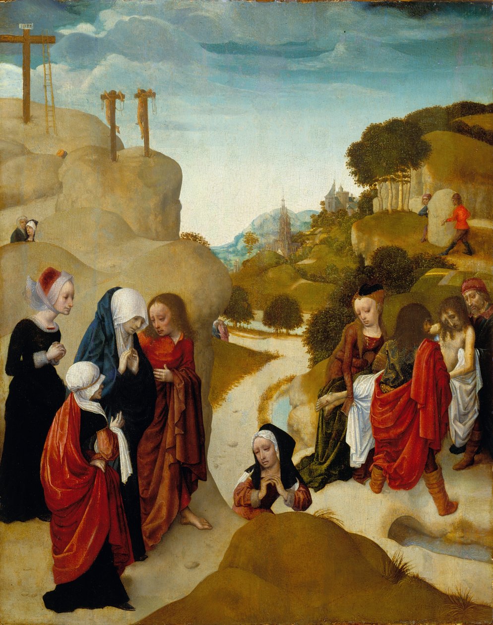 Kristi gravläggning, ca 1490 (olja på pannå) av Master of the Virgo Inter Virgines