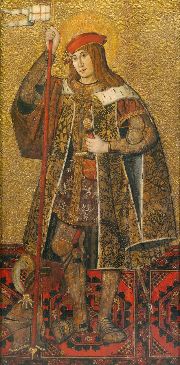 Krigare Helgon av Master of the Visitation