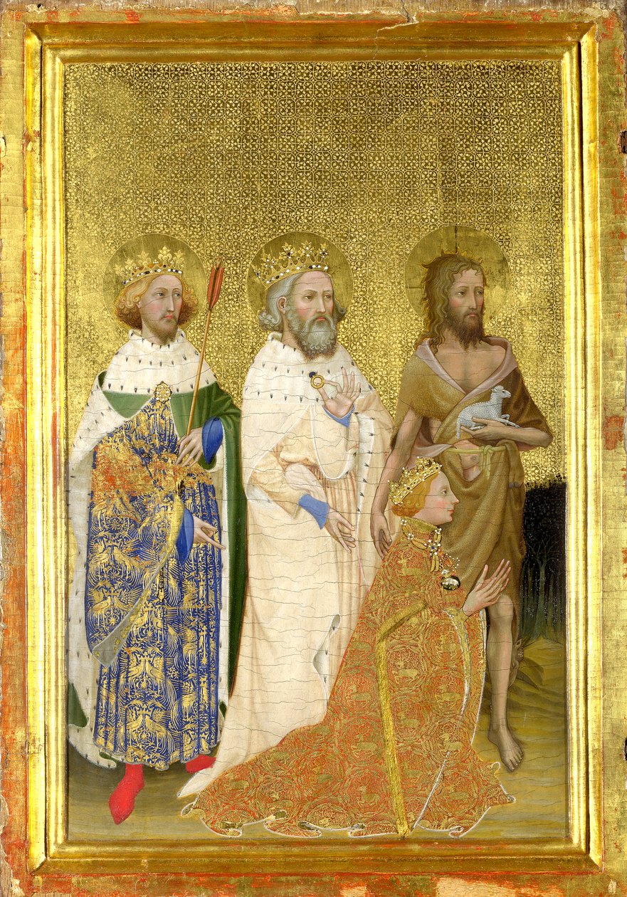 Richard II av England med sina skyddshelgon (den vänstra insidan av Wilton-diptyken) av Master of the Wilton Diptych