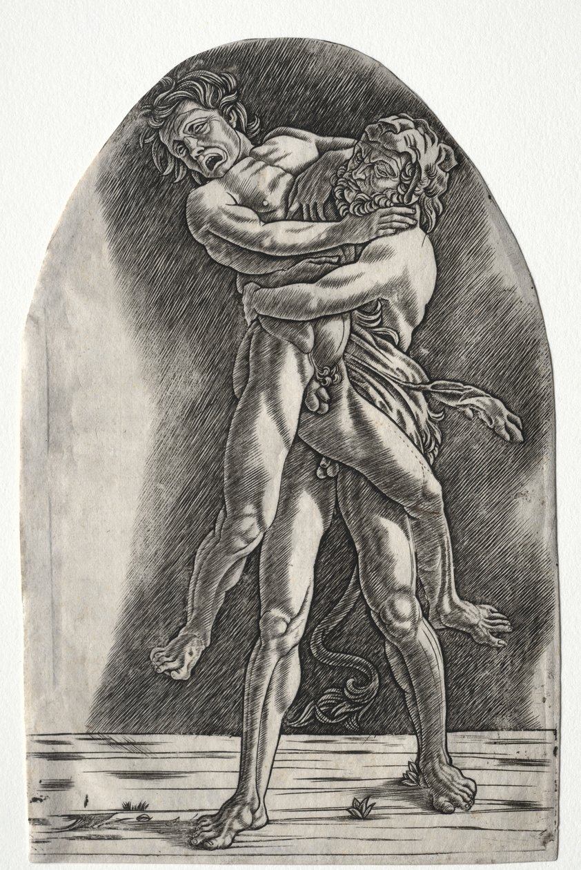 Herkules och Antaeus, ca 1510. av Master of the Year 1515